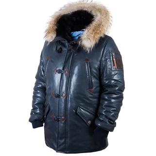 Куртка Аляска кожаная North Pole 94 blue (Art.515)